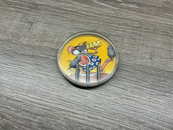 Vintage Ravensburger labyrintspill med mus – retro leke