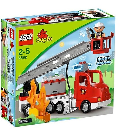 Lego Duplo 5682, brannbil med lyd og lys! Skjeldent og utgått sett