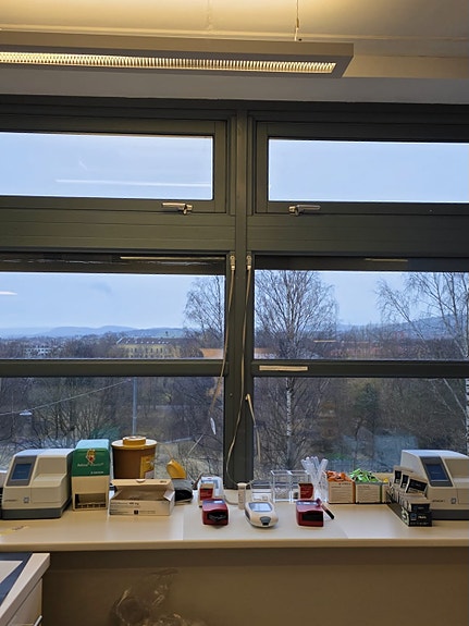 Utsikt fra laboratoriet