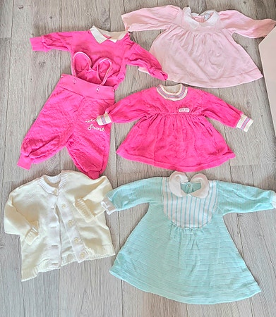 Vintage babyklær 🌸 retro kjoler 62–86 unikt sett