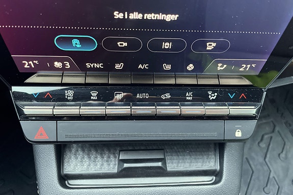 Trykknapper for å betjene klimaanlegget