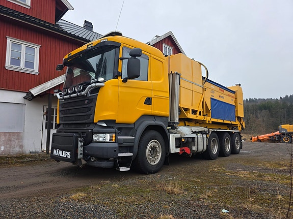Scania R580 Krokbil - Palfinger 22t krok - 8x4 - brøyterigget m/ underliggende skjær