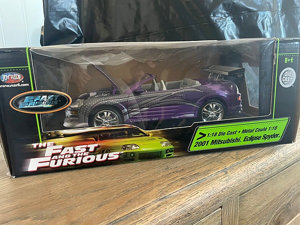 Diecast 2001 Mitsubishi Eclipse Spyder 1:18 Fast and furious