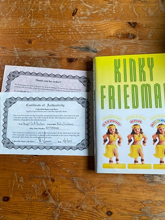 Kinky Friedman Steppin’ on a Rainbow bok innbundet signert