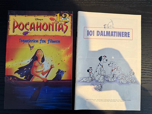 Disney klassikere – Pocahontas (1995) + 101 Dalmatinere (vintage tegneserie)
