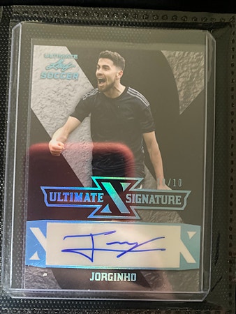 Jorginho Arsenal/Chelsea Autograf 10/10 Leaf Ultimate Soccer Ultimate Signature