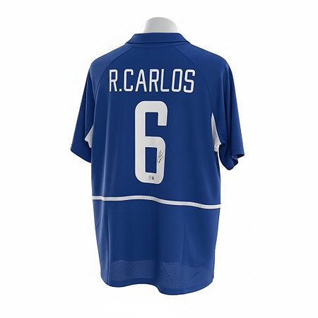 Signert Roberto Carlos Brasil drakt m/ Beckett COA – ekte autograf