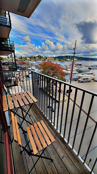 2roms møblert leilighet m sjøutsikt på Tjuvholmen / 2rooms apt with seaview