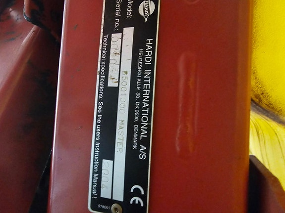 Hardi Master 1000l/15m 2004, kr 105 000,-