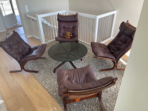 Retro sittegruppe m glassbord - reservert