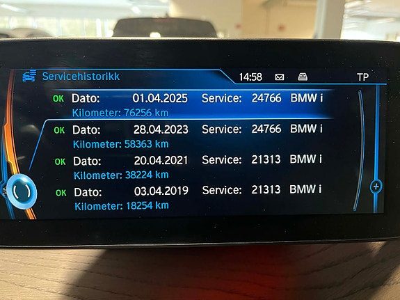 Komplett servicehistorikk.