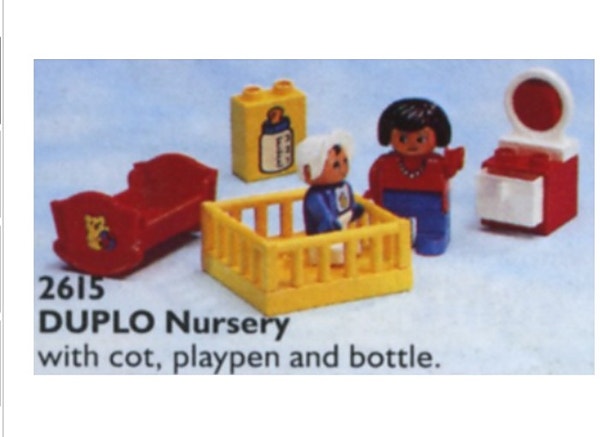 Retro Lego Duplo sett 2615, nursery.