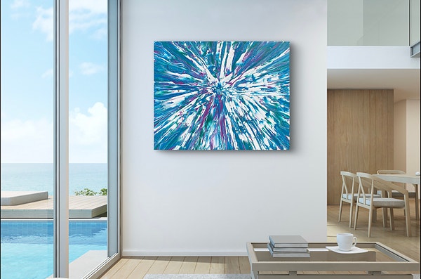 Stort maleri 100 cm x 80 cm - Original Kunst