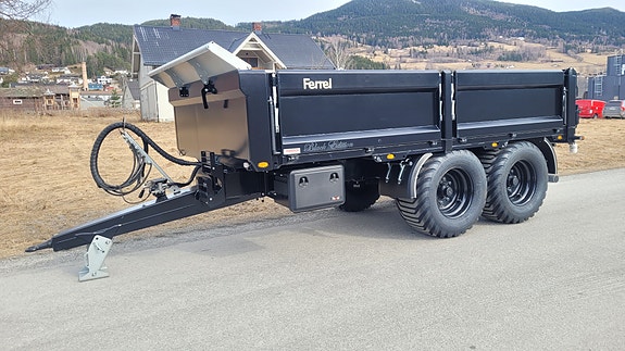 Ferrel 13 tonn dumperhenger med nedfellbare lemmer og Hardox 500 Tuf