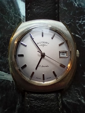 Vintage Rotary Swiss Made mekanisk klokke