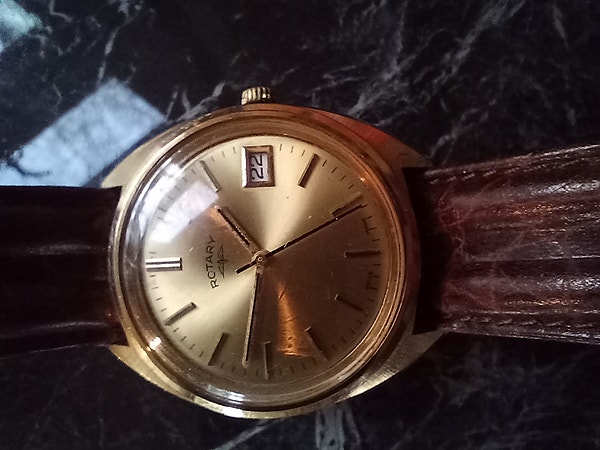 Vintage Rotary Swiss Made mekanisk klokke