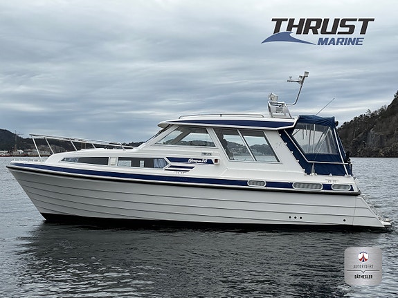 Saga 26 LS - Velholdt båt med bakvegg. Motor fra 2004. Dieselvarmer, utestyring