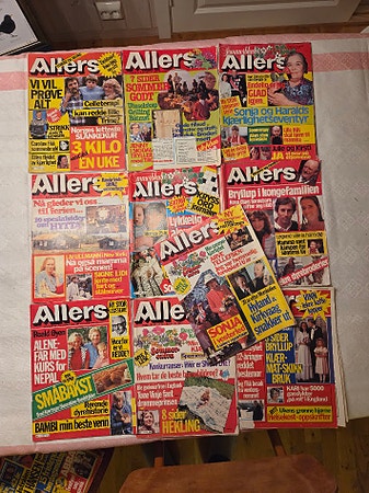 Samling vintage ukeblader, Norsk Ukeblad, Hjemmet & Allers (80-, 90- og 00-tall)