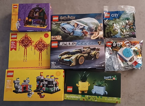 Lego lot med 8 uåpnede sett! Harry Potter, Speed Champions og mer!