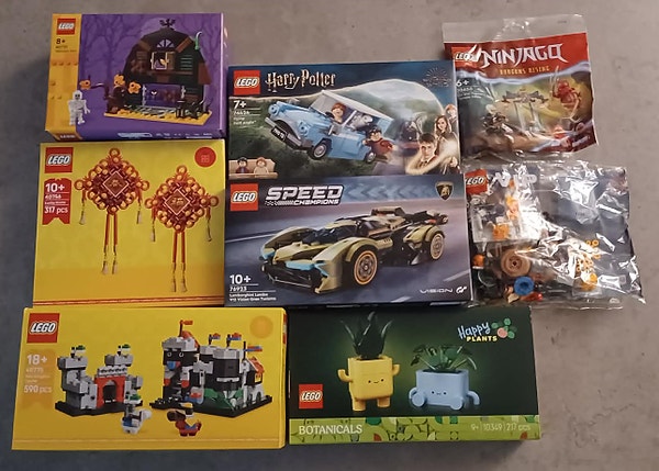 Lego lot med 8 uåpnede sett! Ninjago, Harry Potter, Speed Champions og mer!