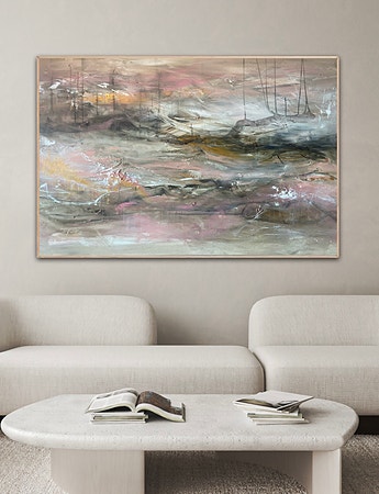 Abstrakt original maleri 100 x 150 cm av Vibeke Høgsteggen