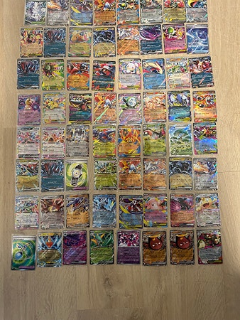 Pokemon 80 Ex kort selges samlet