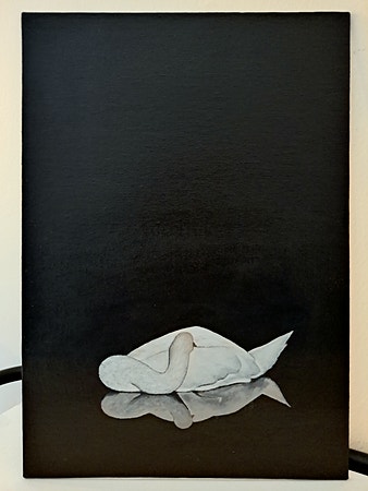 Nattens stillhet, original maleri 21x30cm