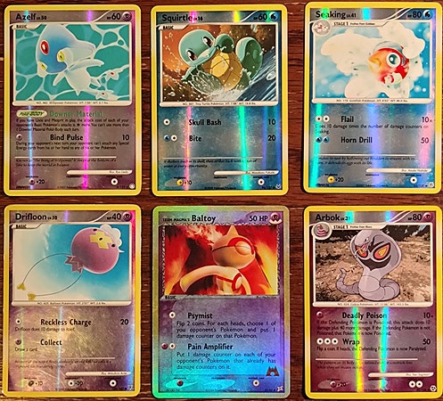 Pokemon Vintage 6 Kort Reverse Holo Selges Samlet