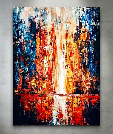 Abstrakt original maleri – 40×60 cm – akryl