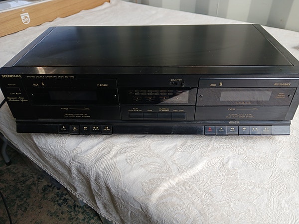 Vintage Soundwave DD-900 dobbelt kassettspiller med full auto-stop