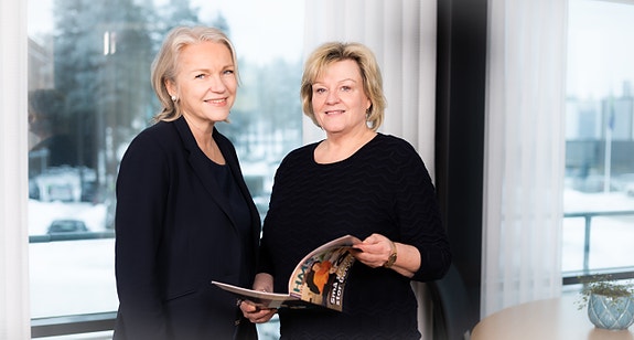Administrasjonsleder Grethe Robøle og
Daglig leder Marit Hollerud