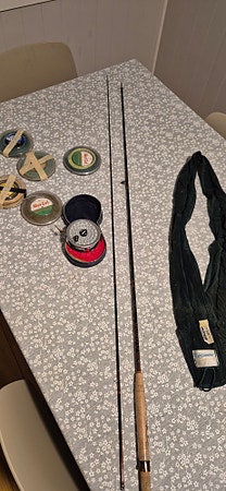 Fluestang Kunnan cg 7206 og Ryobi Gilfin fluesnelle med snører