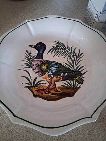 Fat eller tallerke fra Italia.  Vintage porselen