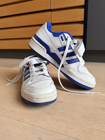 Adidas Forum Low sneakers joggesko hvit/blå str. 36