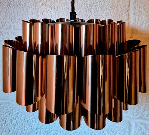 Werner Schou vintage takpendel i kobber