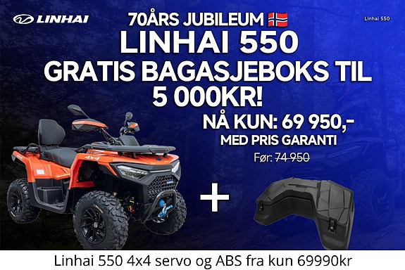 Linhai 550 4x4 med ABS 90km Kampanje