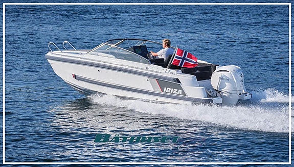 Ibiza 770 Touring / Yamaha 300 Hvit / servo / ferdig shinet & servet / 35 T / Bå