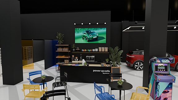 Illustrasjon av nytt kaffebar konsept på CC Vest