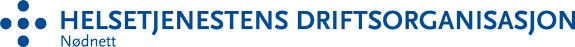 Helsetjenestens driftsorganisasjon for nødnett HF logo
