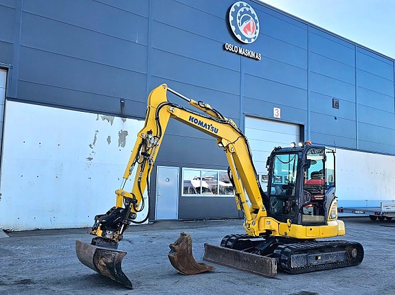 Komatsu PC58MR-5E0, 2020 mod, Rotortilt og 2 skuffer, sertifisert.