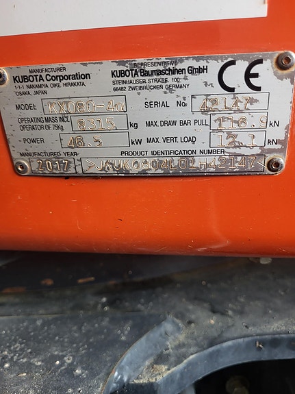 Kubota KX80-4 8 of 21