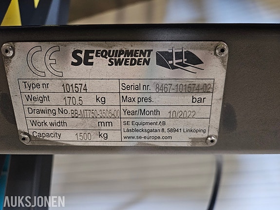 Andre Dobbel storsekkløfter - Manitou feste - 1500 kg 3 of 3
