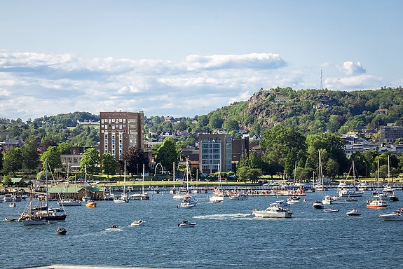 Sandefjord by sett fra fjorden