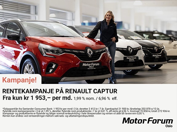 Vi kjører rentekampanje på captur om dagen, sjekk ut i teksten :)