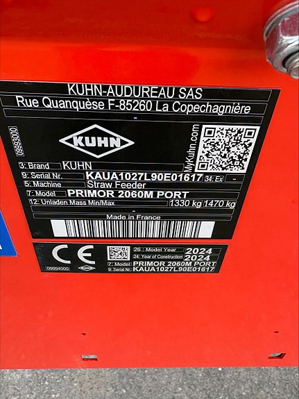 Kuhn Primor 2060M 2024, kr 215 000,-