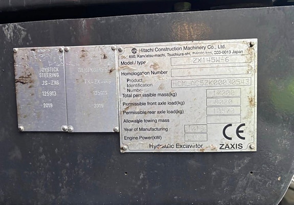 Hitachi ZX 145 W-6 17 of 30