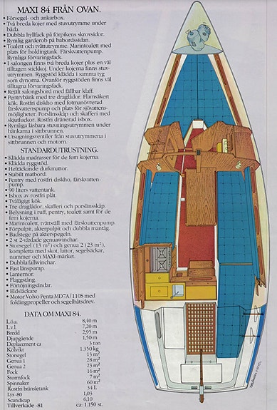 "Gullperle" av en velholdt Maxi 84 med "ny" motor -seildrev og 3-bladet propell 5 of 13