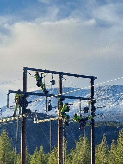 Bilde fra 132 kV tremastprosjekter