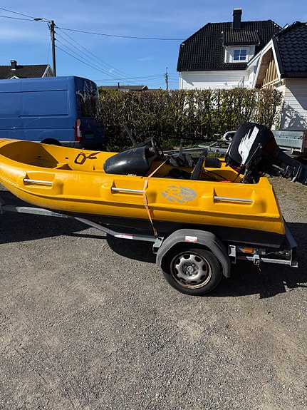 River 350 m Suzuki 9,9 og registrert båthenger