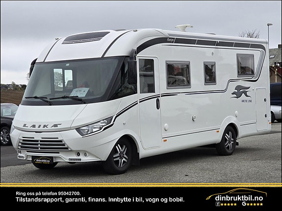 Laika ECOVIP 712, Queensbed, Senkeseng, Alde, Stort kjøleskap, L-Sittegruppe 2.3 150HK, Automat, 4.4 Totalvekt, Tilstandsrap.Garanti